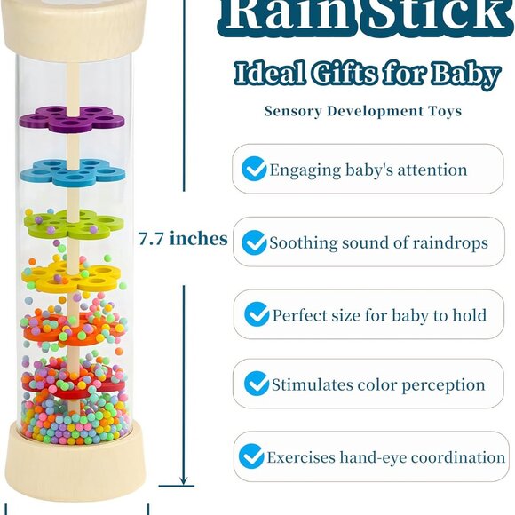 Children Early Education Hand eye-Coordination Wooden Rattle Toy(1 Set) - Picture 5 of 12